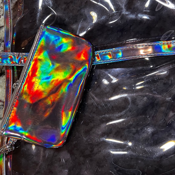 Estate sale find Jimmy Choo clear smoke gray tote - Picture 4 of 4